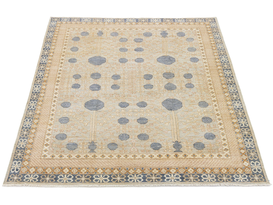 Modern Khotan Wool Rug 9 X 12