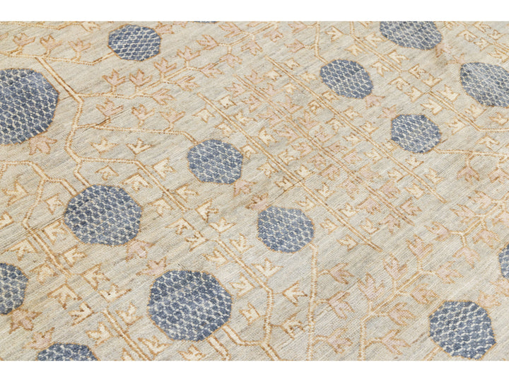 Modern Khotan Wool Rug 9 X 12