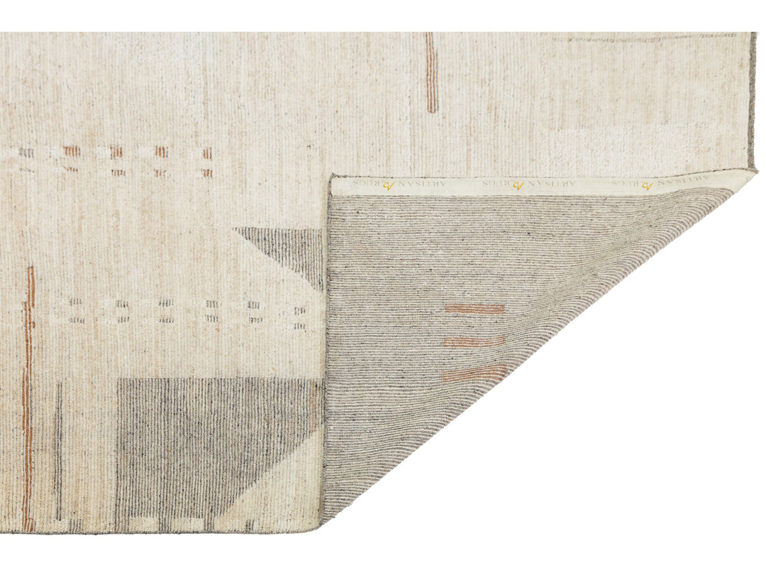 Modern Moroccan Wool Rug 10 X 14