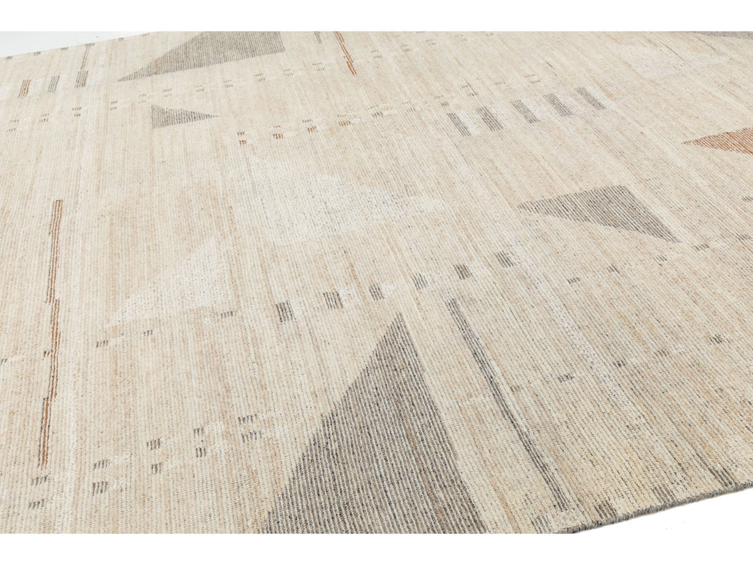Modern Moroccan Wool Rug 10 X 14