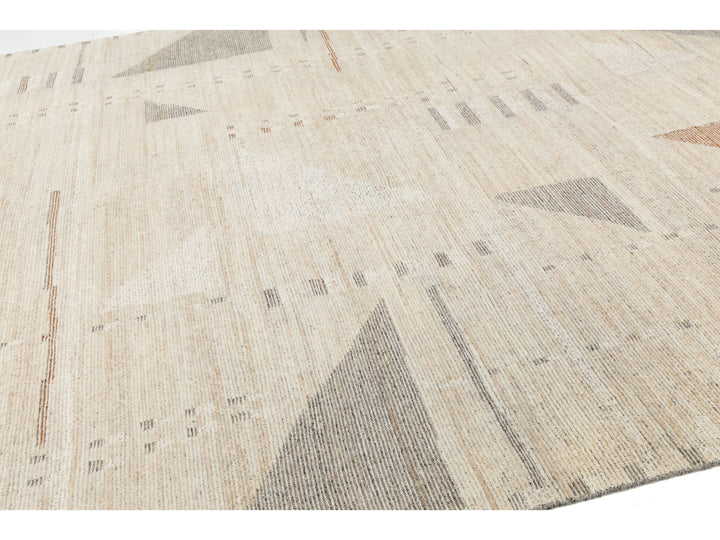 Modern Moroccan Wool Rug 10 X 14