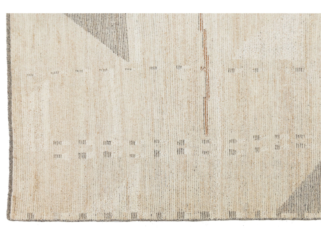Modern Moroccan Wool Rug 10 X 14