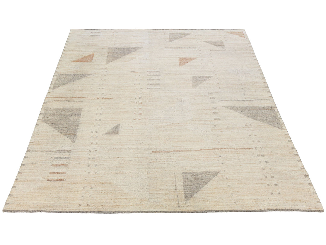 Modern Moroccan Wool Rug 10 X 14
