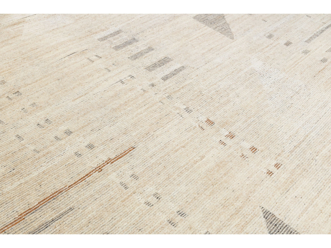 Modern Moroccan Wool Rug 10 X 14