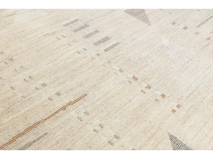 Modern Moroccan Wool Rug 10 X 14