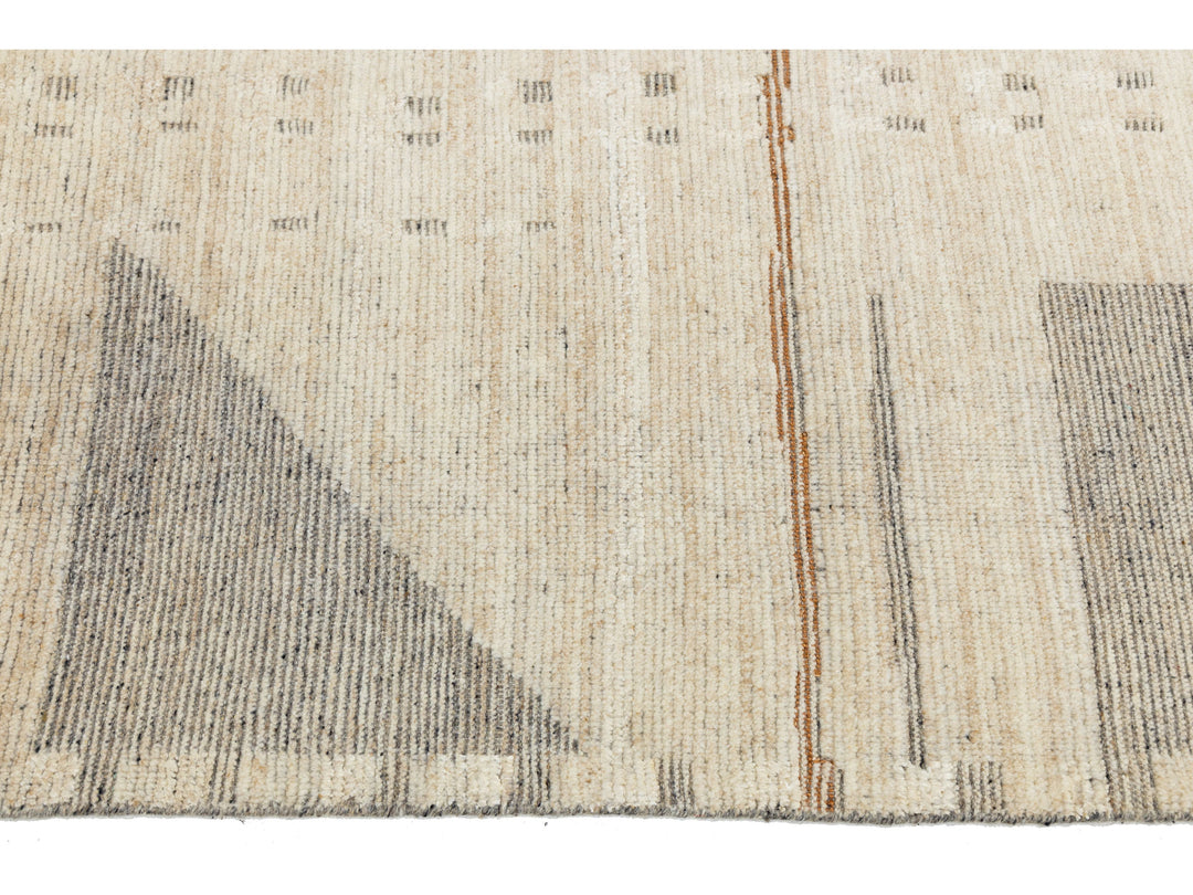 Modern Moroccan Wool Rug 10 X 14