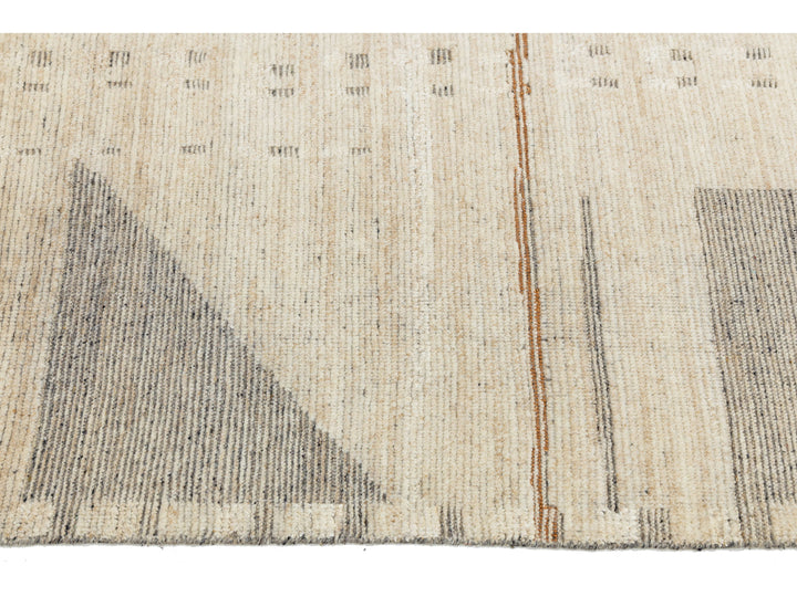 Modern Moroccan Wool Rug 10 X 14
