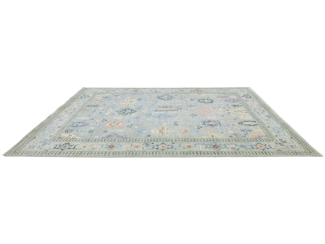 Modern Oushak Wool Rug 9 X 12