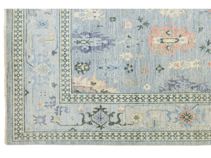 Modern Oushak Wool Rug 9 X 12