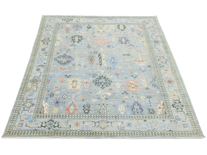 Modern Oushak Wool Rug 9 X 12
