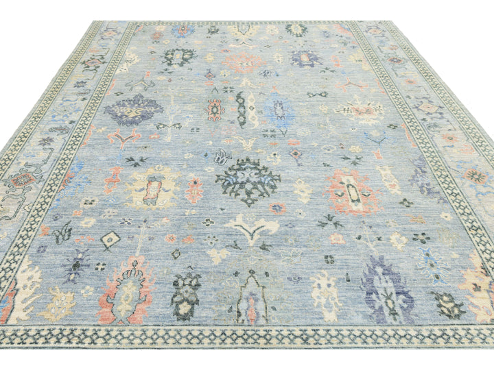 Modern Oushak Wool Rug 9 X 12