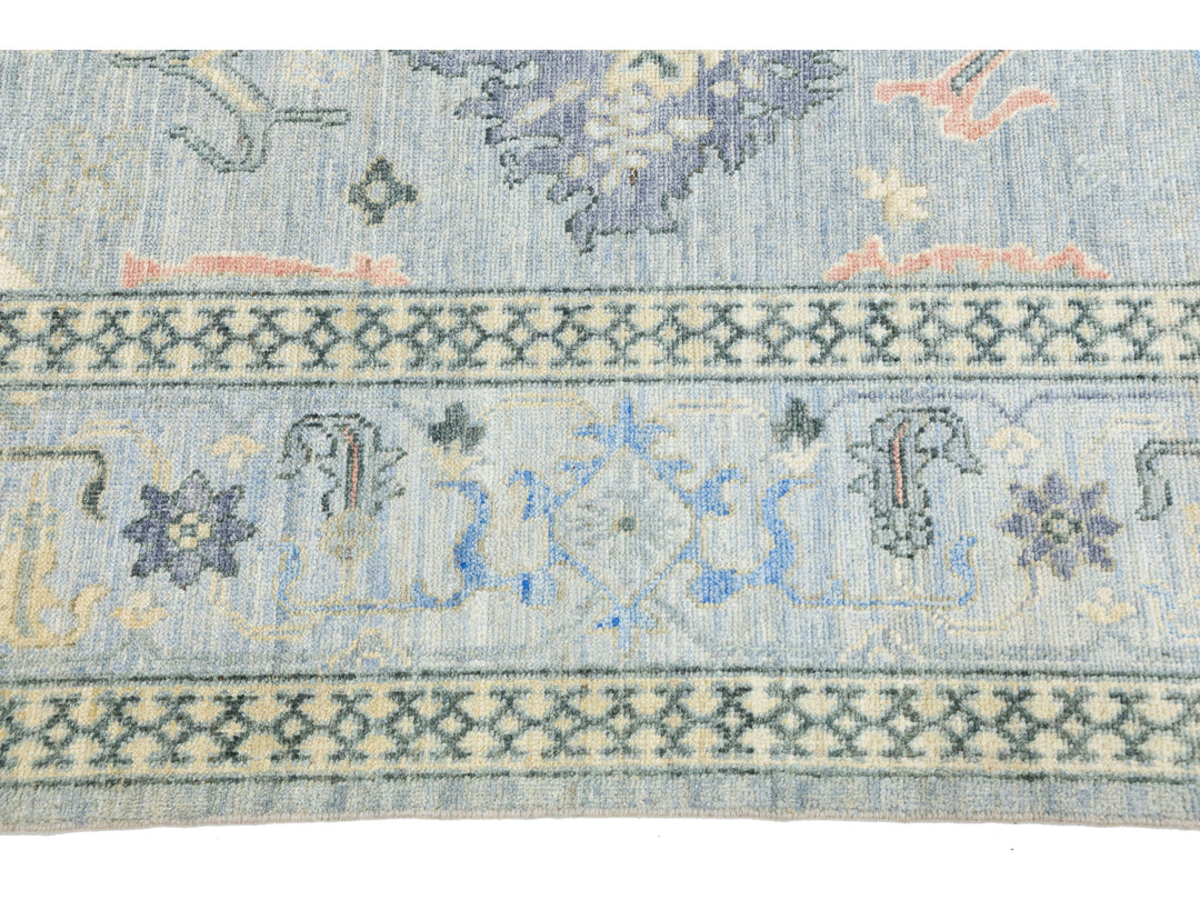 Modern Oushak Wool Rug 9 X 12
