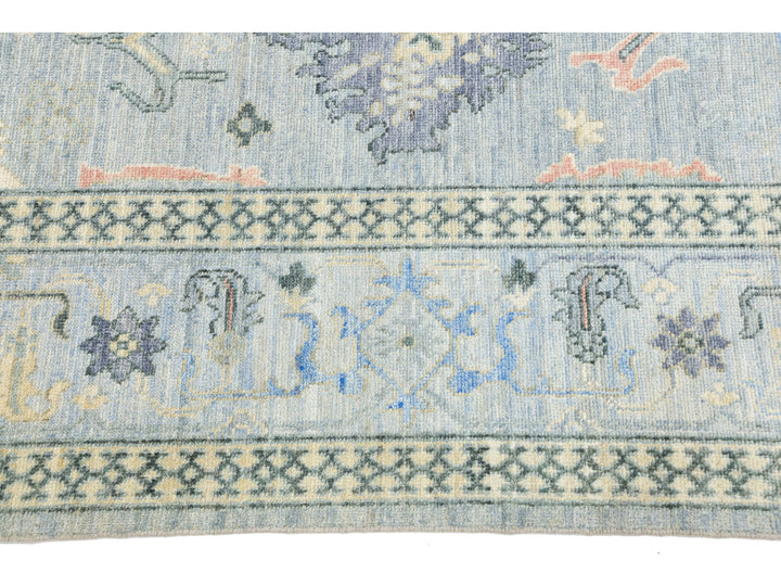Modern Oushak Wool Rug 9 X 12
