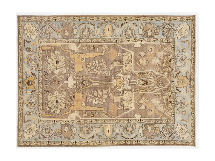 Modern Oushak Wool Rug 9 X 12