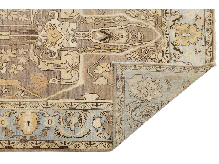 Modern Oushak Wool Rug 9 X 12
