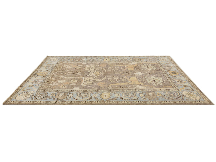 Modern Oushak Wool Rug 9 X 12