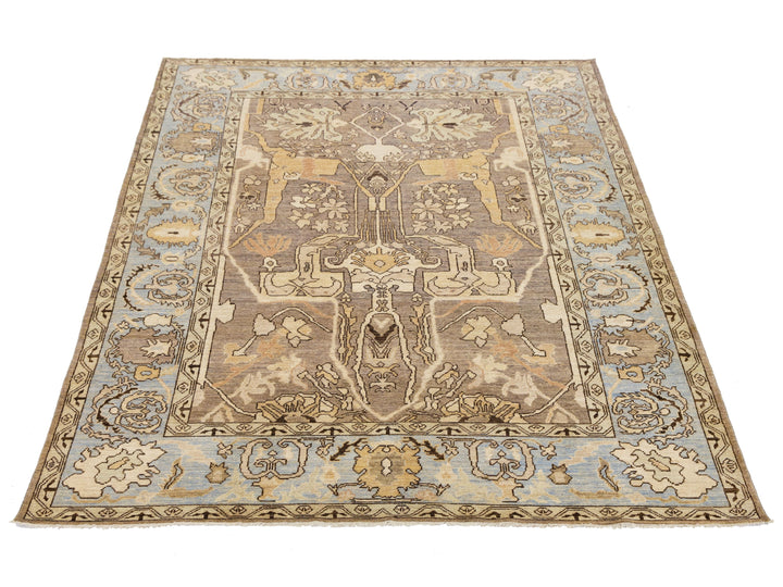 Modern Oushak Wool Rug 9 X 12