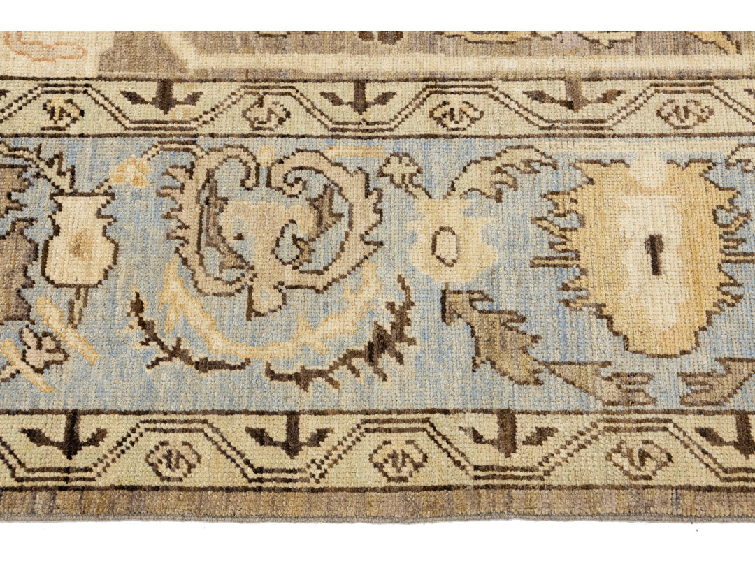 Modern Oushak Wool Rug 9 X 12