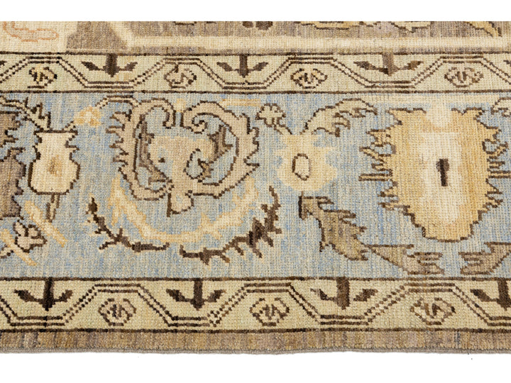 Modern Oushak Wool Rug 9 X 12