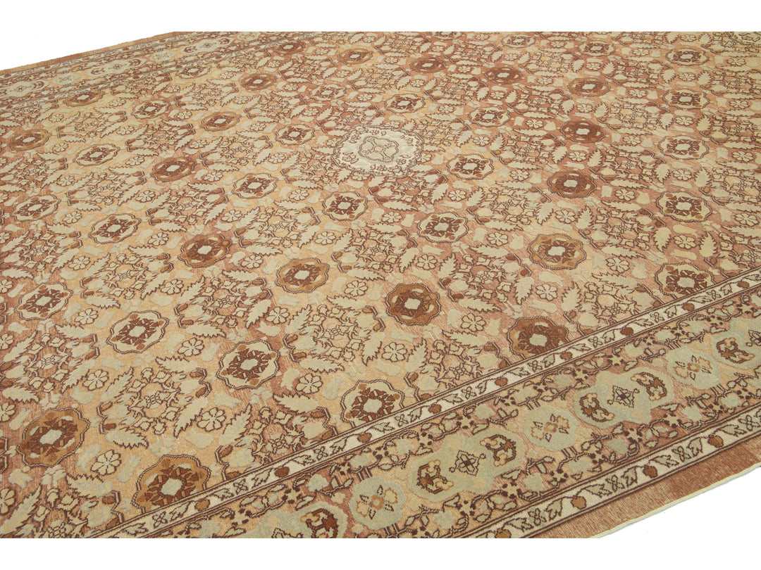 Vintage Agra Wool Rug 10 X 14