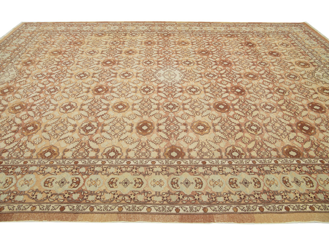 Vintage Agra Wool Rug 10 X 14
