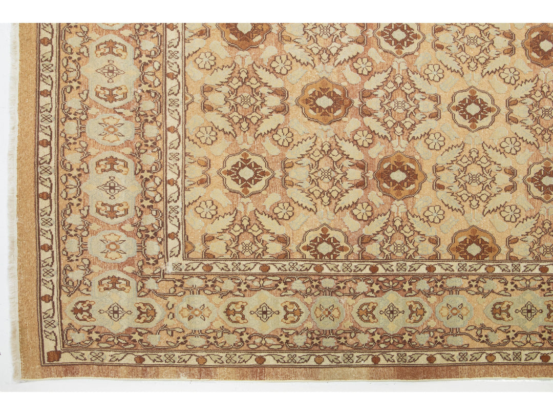 Vintage Agra Wool Rug 10 X 14