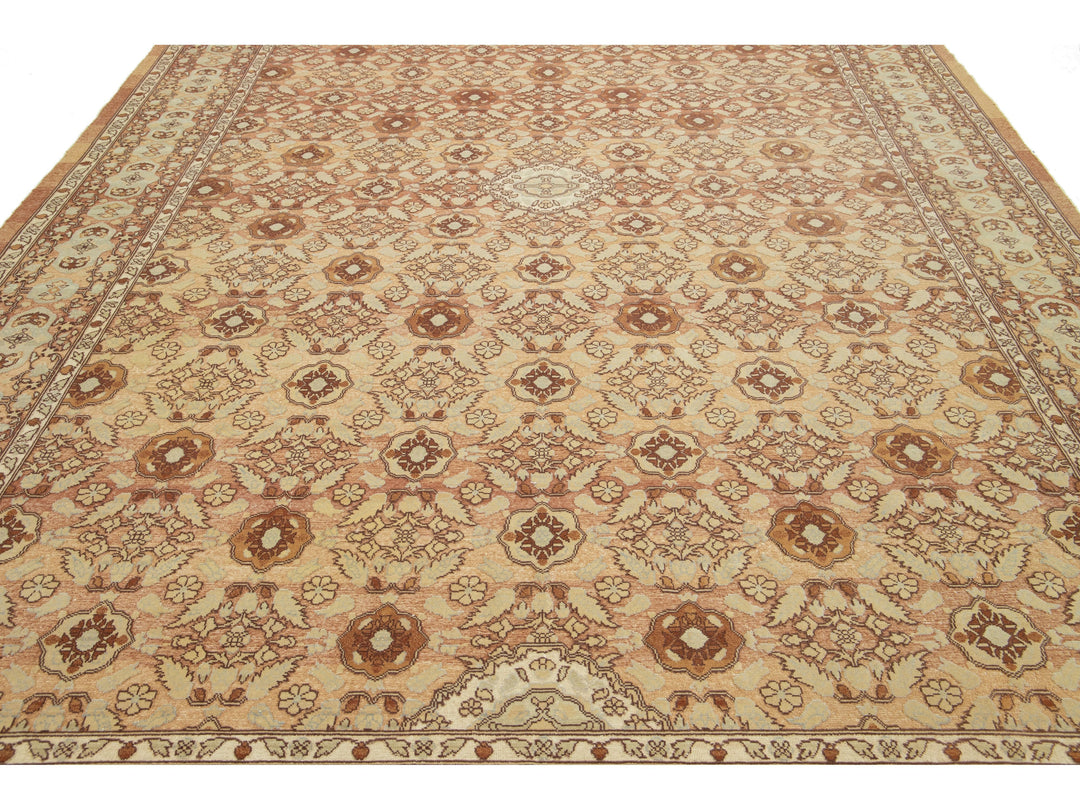 Vintage Agra Wool Rug 10 X 14