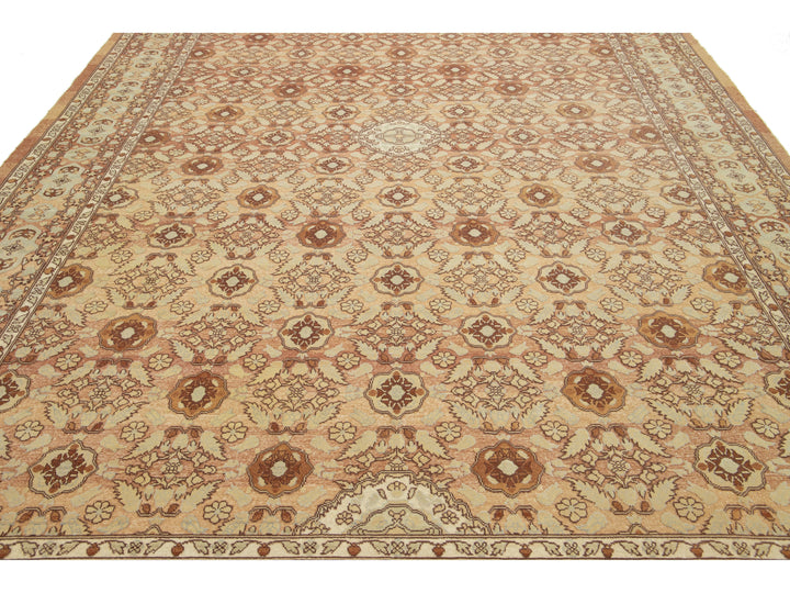 Vintage Agra Wool Rug 10 X 14