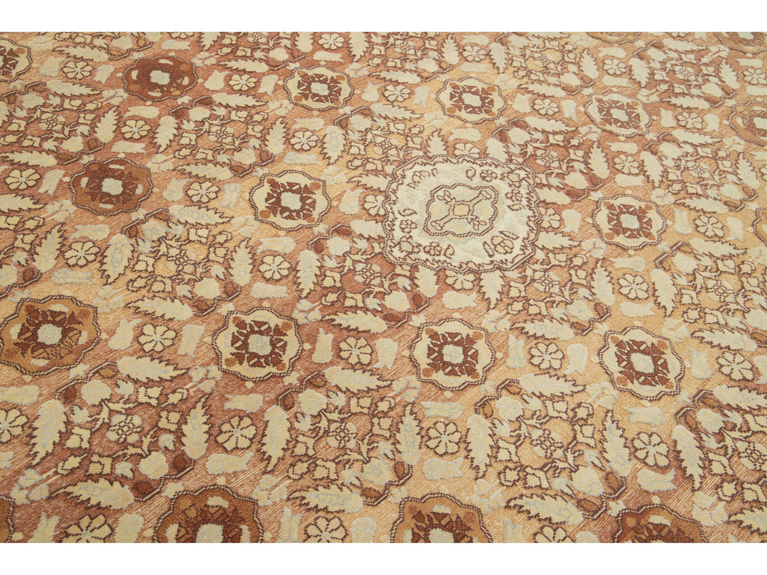 Vintage Agra Wool Rug 10 X 14