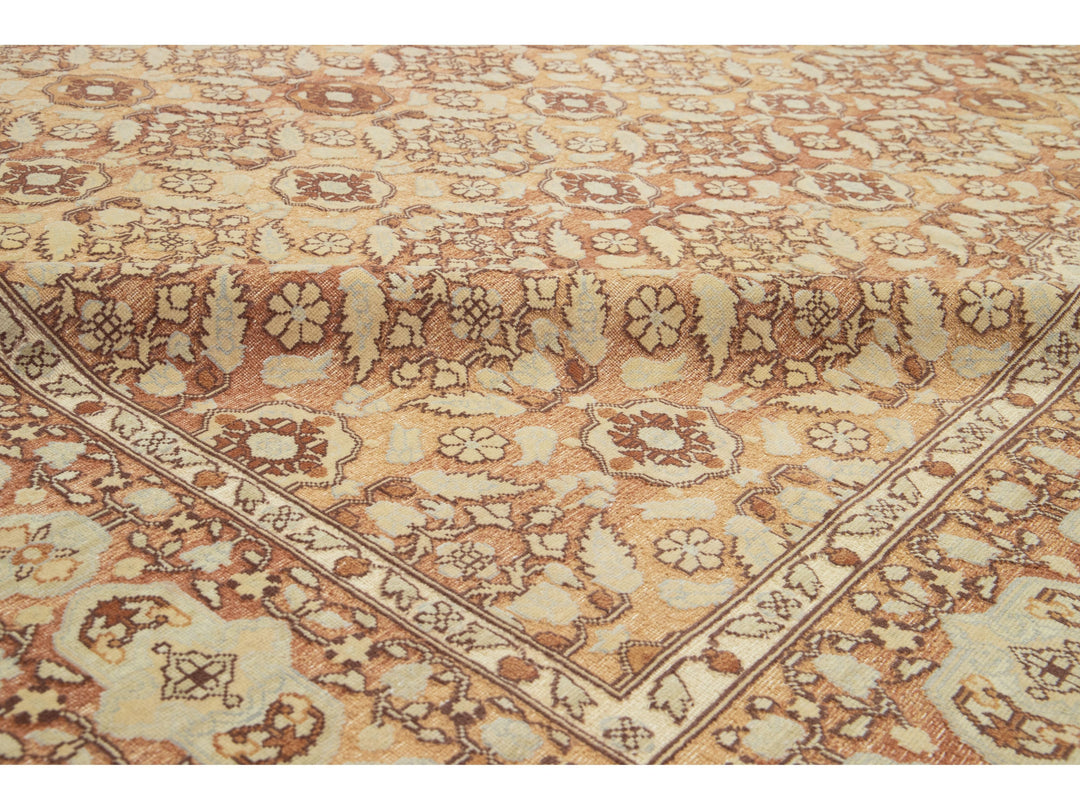 Vintage Agra Wool Rug 10 X 14