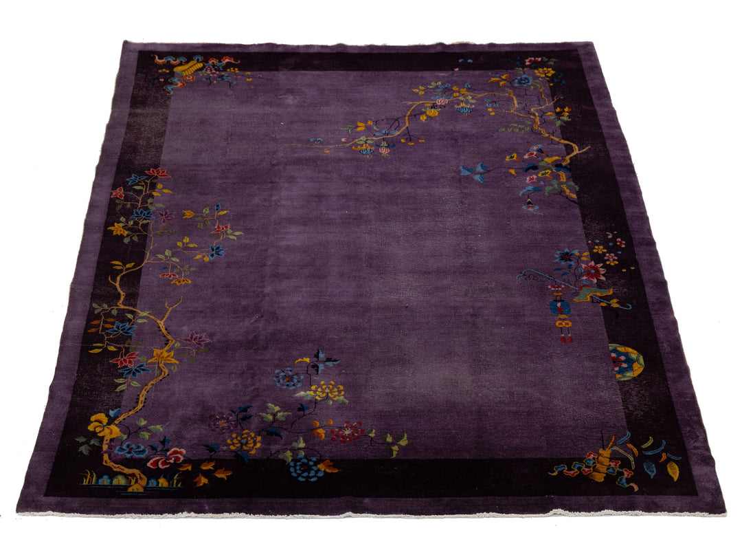 Antique Peking Chinese Wool Rug 10 X 14