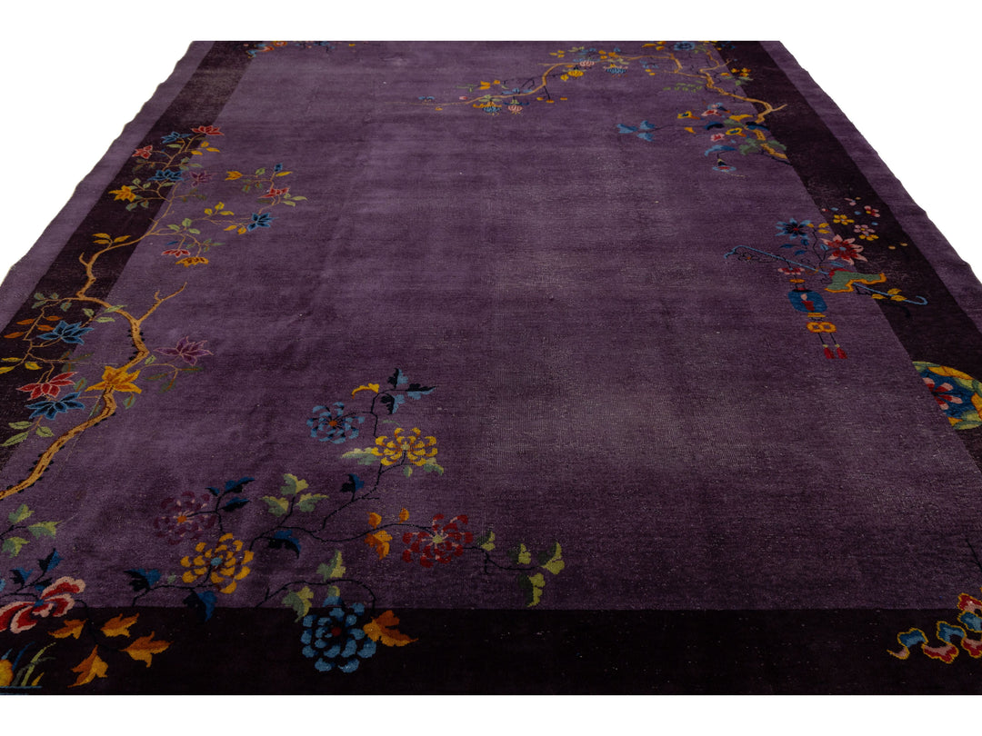 Antique Peking Chinese Wool Rug 10 X 14