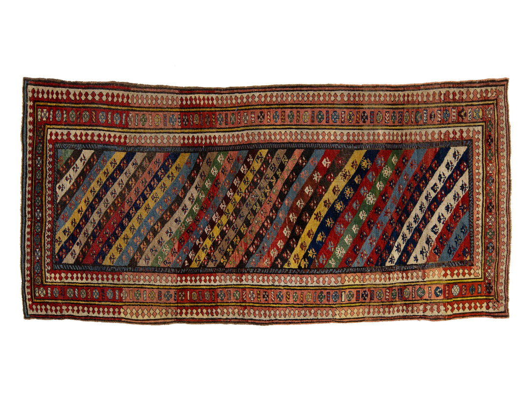 Antique Afshar Wool Runner 4 X 9