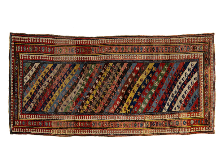 Antique Afshar Wool Runner 4 X 9