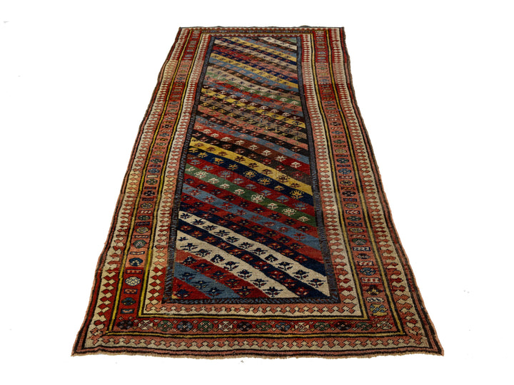 Antique Afshar Wool Runner 4 X 9