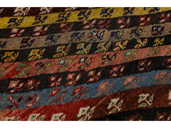 Antique Afshar Wool Runner 4 X 9
