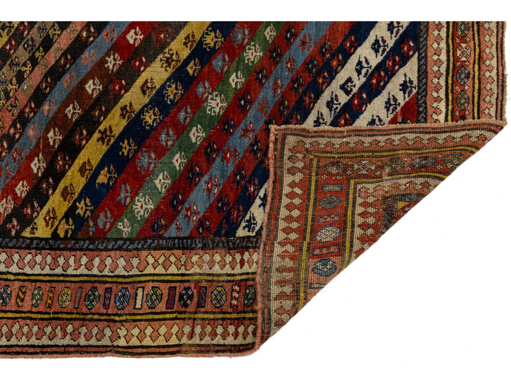 Antique Afshar Wool Runner 4 X 9