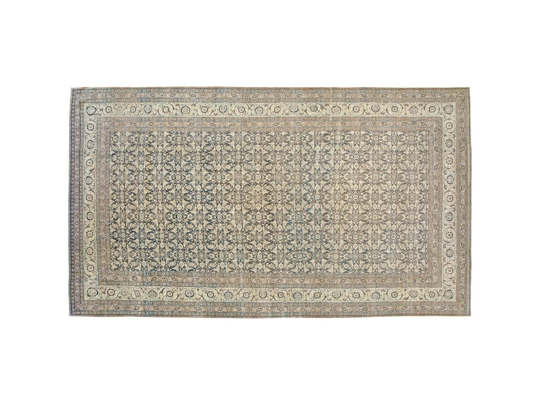 Antique Tabriz Wool Rug 13 X 23
