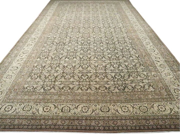 Antique Tabriz Wool Rug 13 X 23