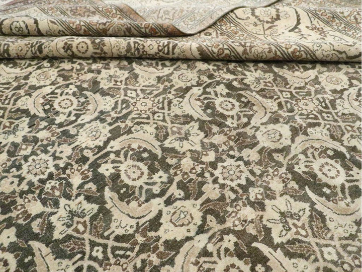 Antique Tabriz Wool Rug 13 X 23