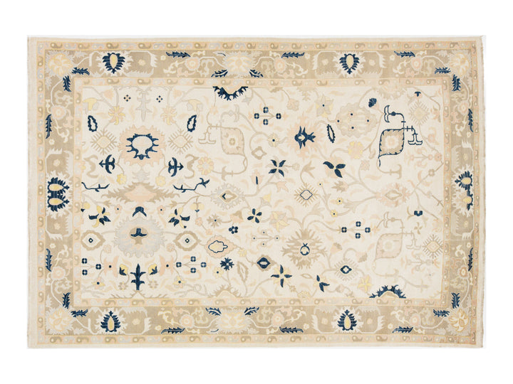 Modern Oushak Wool Rug 9 X 13
