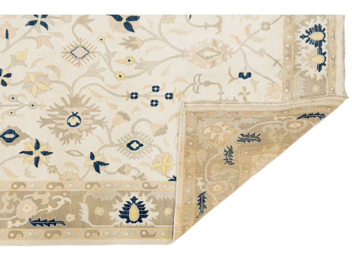 Modern Oushak Wool Rug 9 X 13