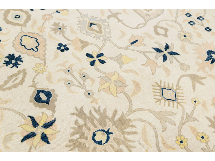 Modern Oushak Wool Rug 9 X 13