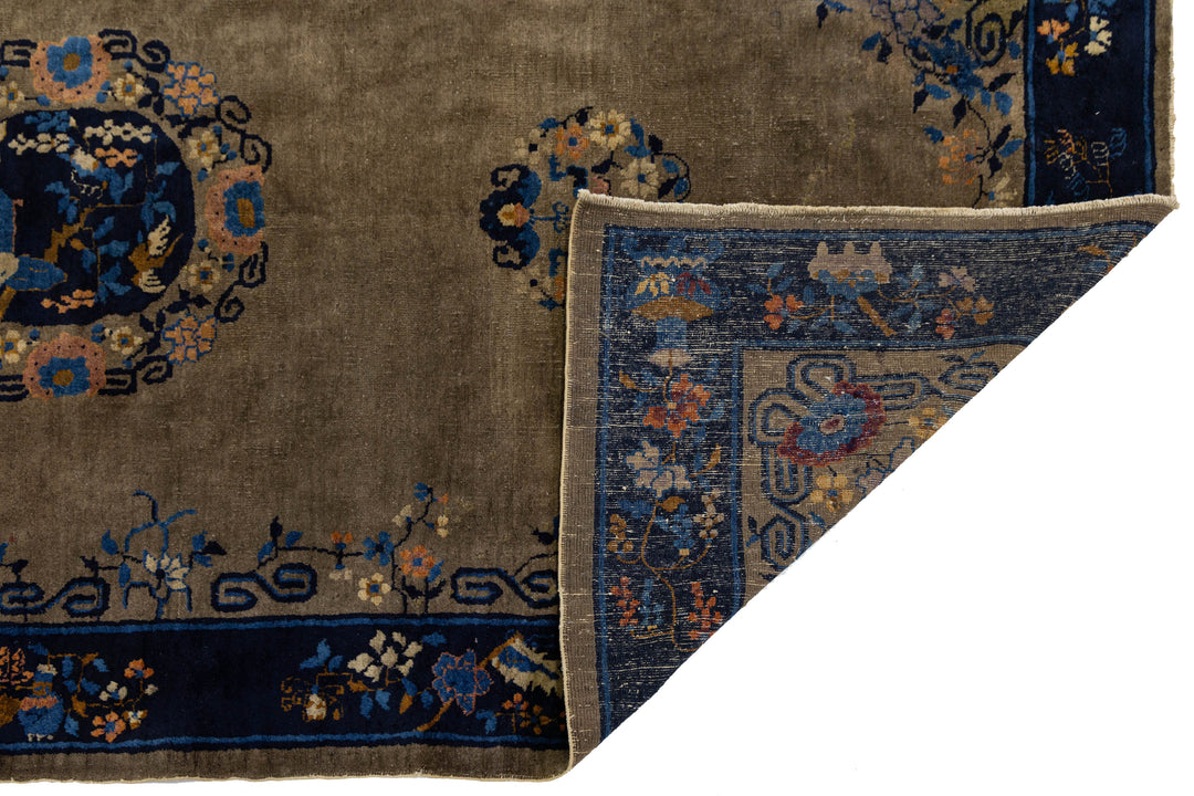 Antique Chinese Art Deco Rug  5 X 10