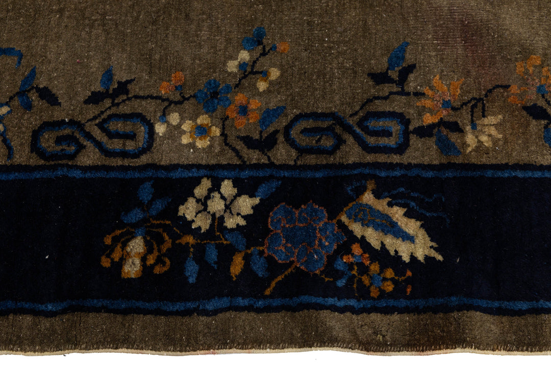 Antique Chinese Art Deco Rug  5 X 10