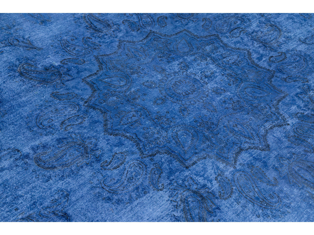 Vintage Overdyed Wool Rug 10 X 13