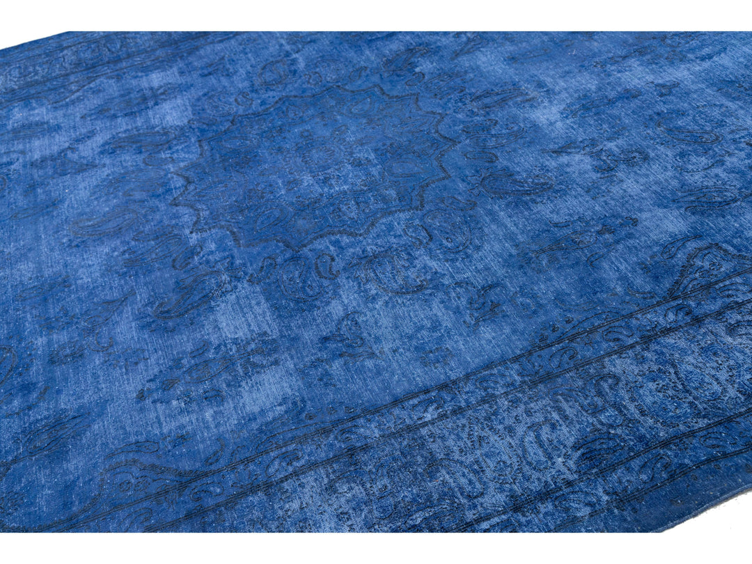Vintage Overdyed Wool Rug 10 X 13