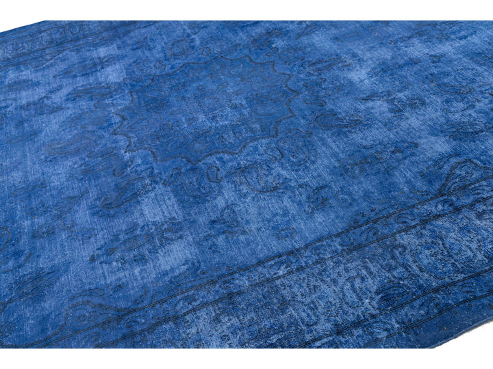 Vintage Overdyed Wool Rug 10 X 13