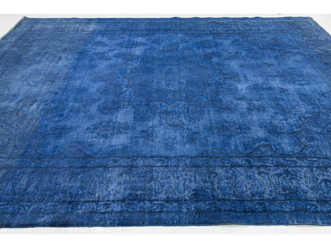Vintage Overdyed Wool Rug 10 X 13