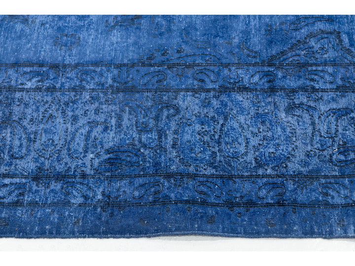 Vintage Overdyed Wool Rug 10 X 13